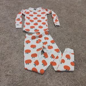 Hanna Andersson Pumpkin Thanksgiving Pajama PJ Set Kids 5 /110 Organic Cotton